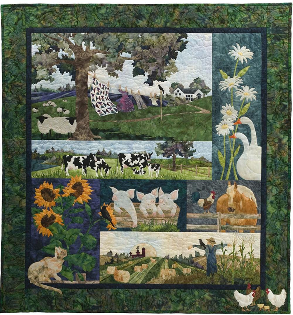 McKenna Ryan Storybook Farm Quilt Kit includes Fabrics for Quilt Top and Patterns - Free Shipping!