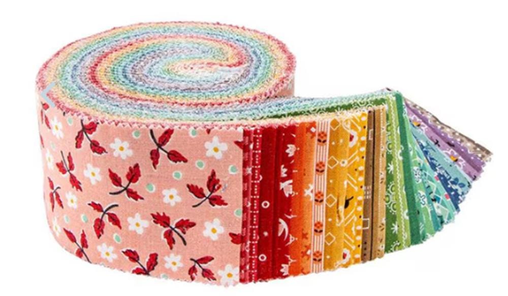 Bee Bundle Limited Edition Colors 2-1/2" Rolie Polie - 40 strips from Lori Holt of Bee in My Bonnet.