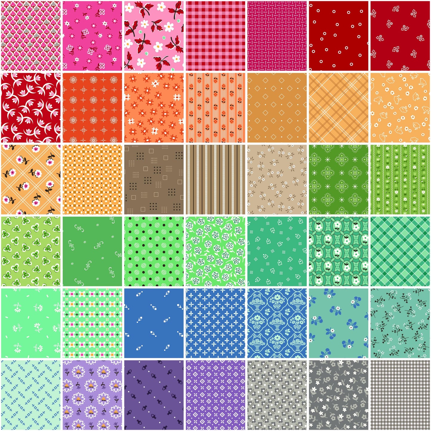 Bee Bundle Limited Edition Colors - Fat Quarters from Lori Holt of Bee in My Bonnet. Free Shipping!