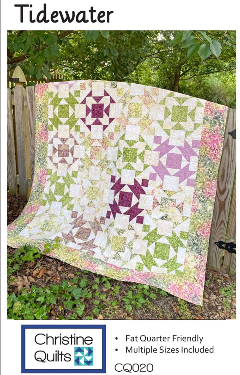 Tidewater Quilt Pattern: Fat Quarter Friendly, 4 Sizes (Creative Grids Cat's Cradle Tool)