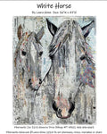 White Horse Collage Pattern by Laura Heine (36" x 47")