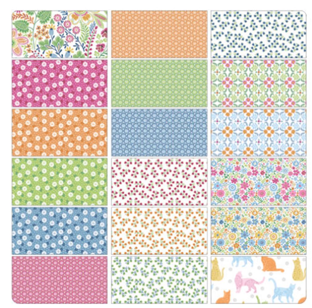 Color it Sunshine Layer Cake 10" Squares by Cherry Guidry for Benartex-Contempo. 42pcs - Free Shipping!