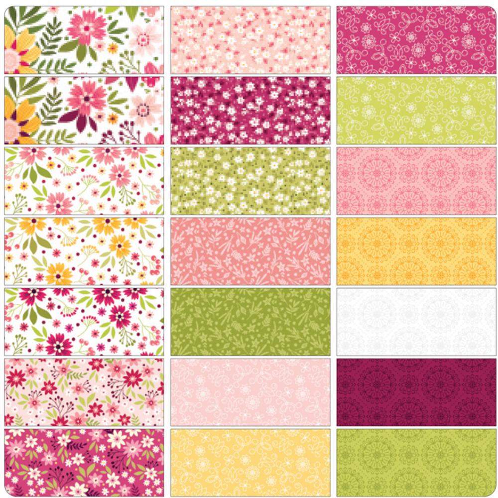 Among the Wildflowers Layer Cake — 42 Pre-Cut 10" Squares by Shelley Cavanna for Benartex