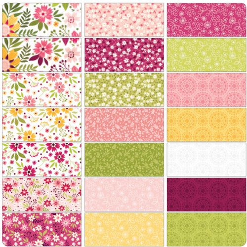 Among the Wildflowers Layer Cake — 42 Pre-Cut 10" Squares by Shelley Cavanna for Benartex