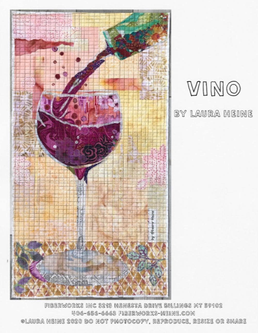 Vino Collage Quilt Pattern by Laura Heine (13.5x24.5)