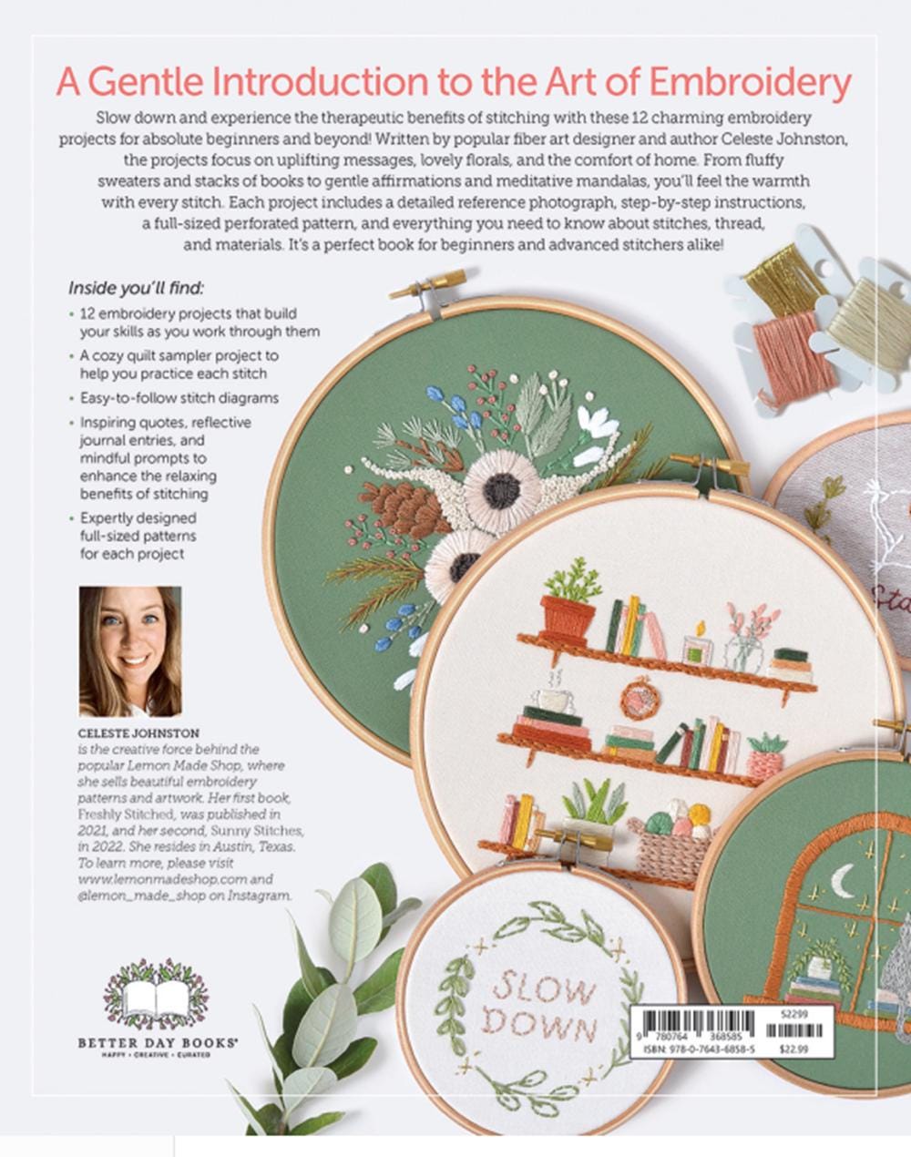 Cozy Stitches Embroidery Book: 12 Beginner-Friendly Projects