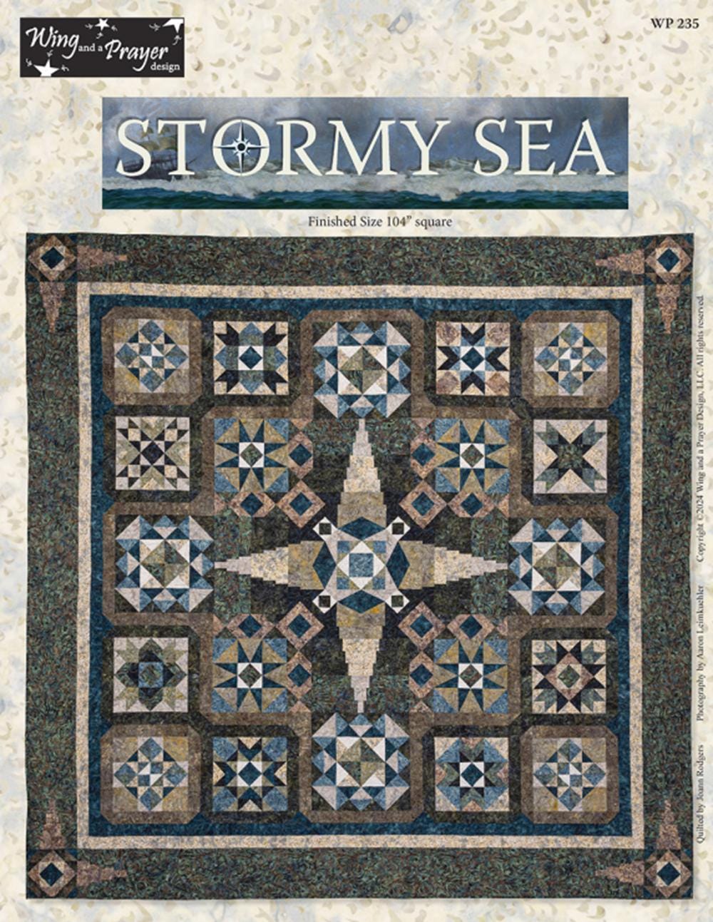 Stormy Sea Quilt Pattern. Finished size approximately 108" x 108"