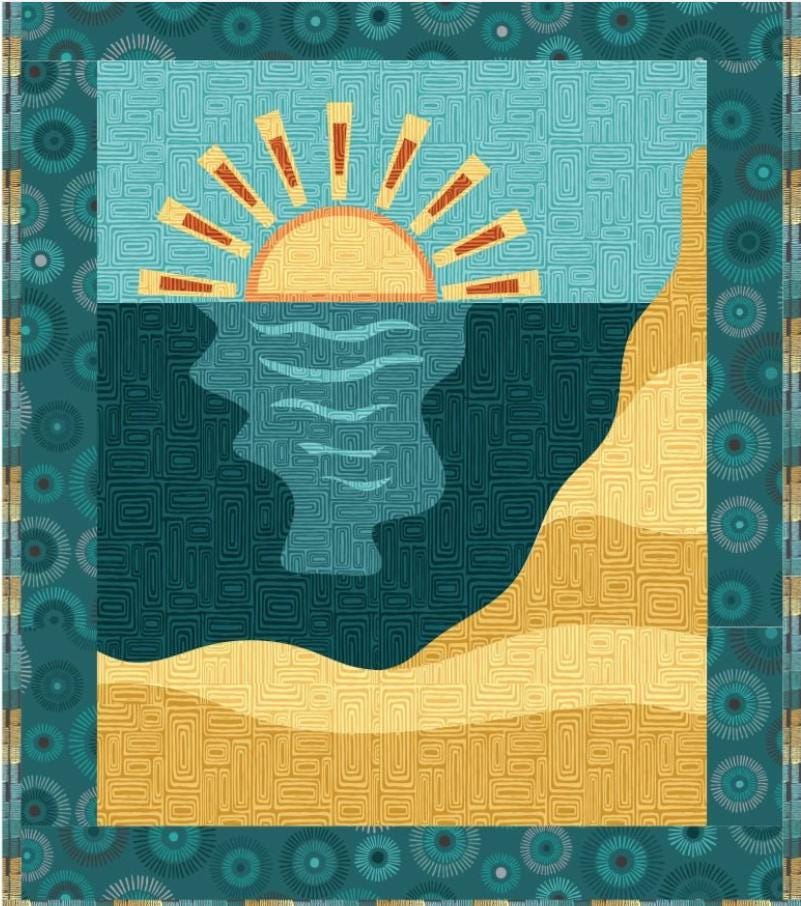 Postcard Views - Find Your Way Quilt KIT by Lisa Swenson Ruble for Benartex