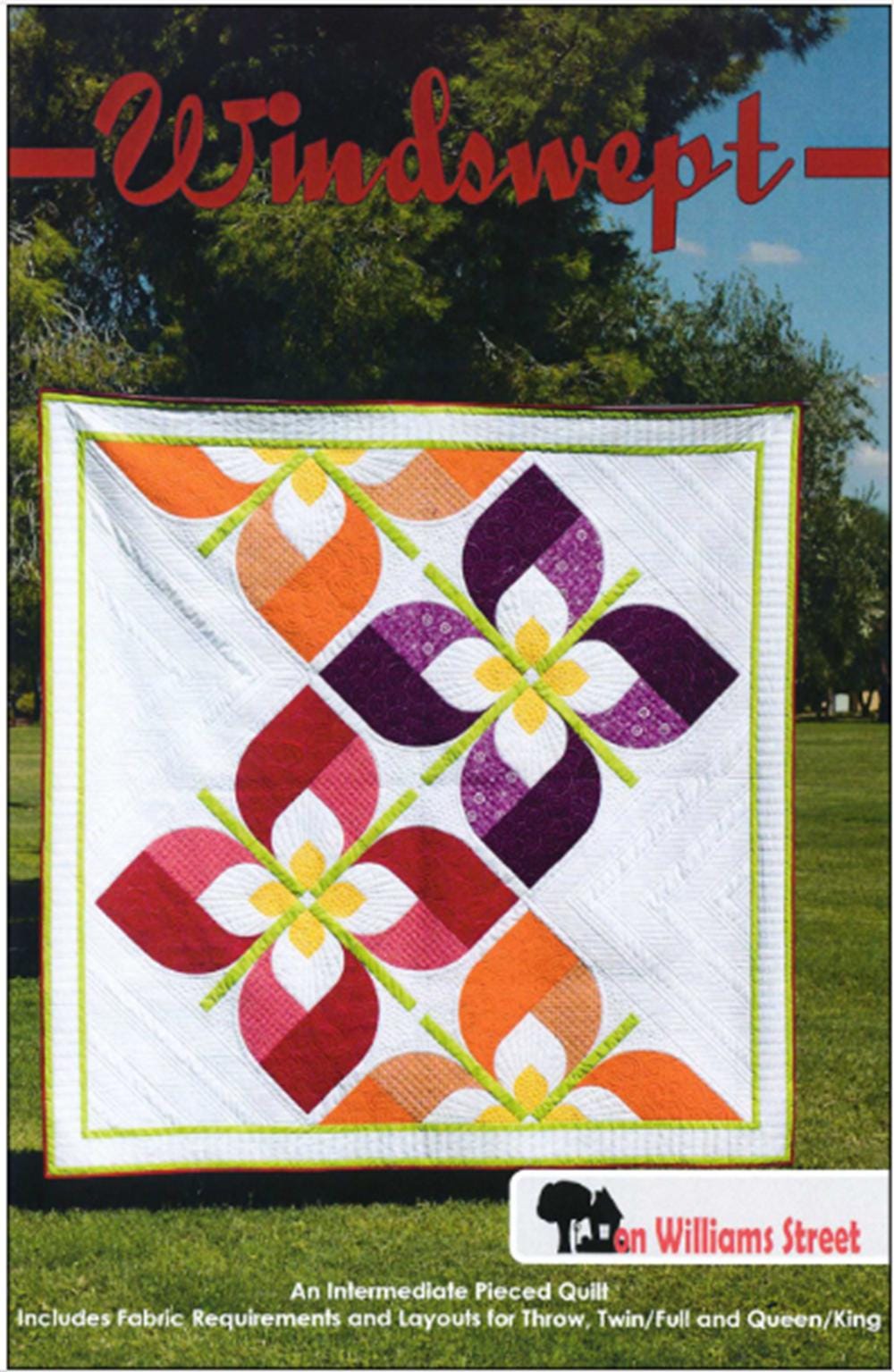 WindSwept Quilt Pattern: Modern Floral Design (Pattern Only)