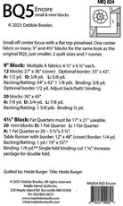 BQ5 Encore Quilt Pattern: 9" & 4.5" Blocks (Printed Paper Pattern)