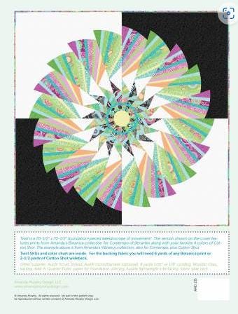 Twirl Quilt Pattern by Amanda Murphy: Foundation Pieced (70.5" Square)