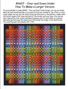 Over & Down Under Checkerboard Quilt Pattern by Bonnie Sullivan (56" Square)