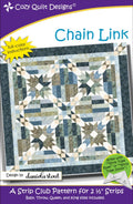 Chain Link Quilt Pattern: Star Accent Design - Four Sizes
