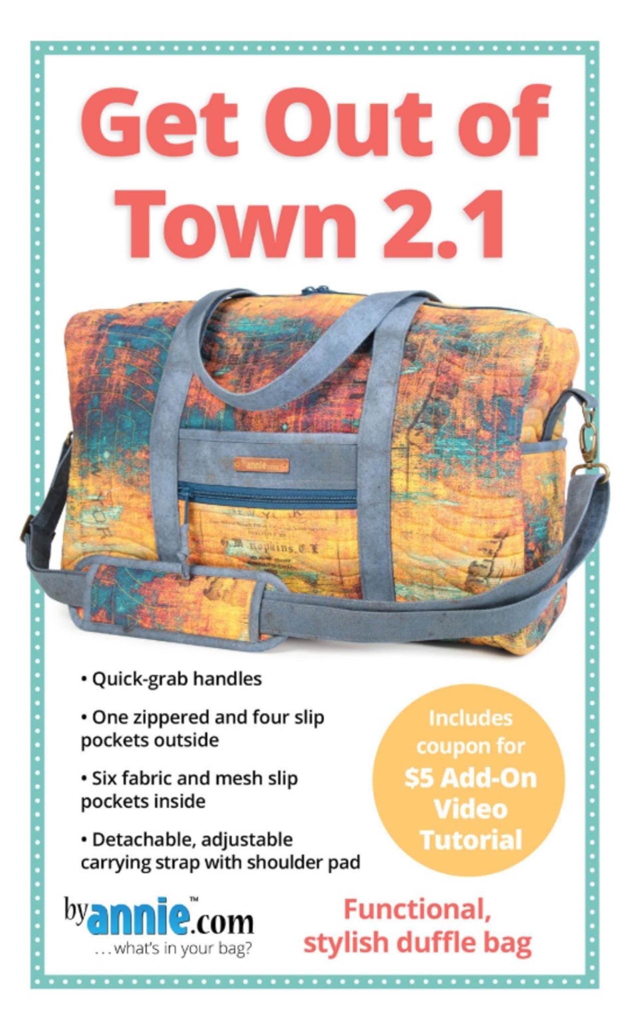 Get Out of Town Duffle 2.1 - Bag Pattern designed by Annie Unrein