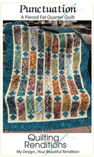 Punctuation Quilt Pattern by Kari Nichols - 4 sized included; fat quarter friendly