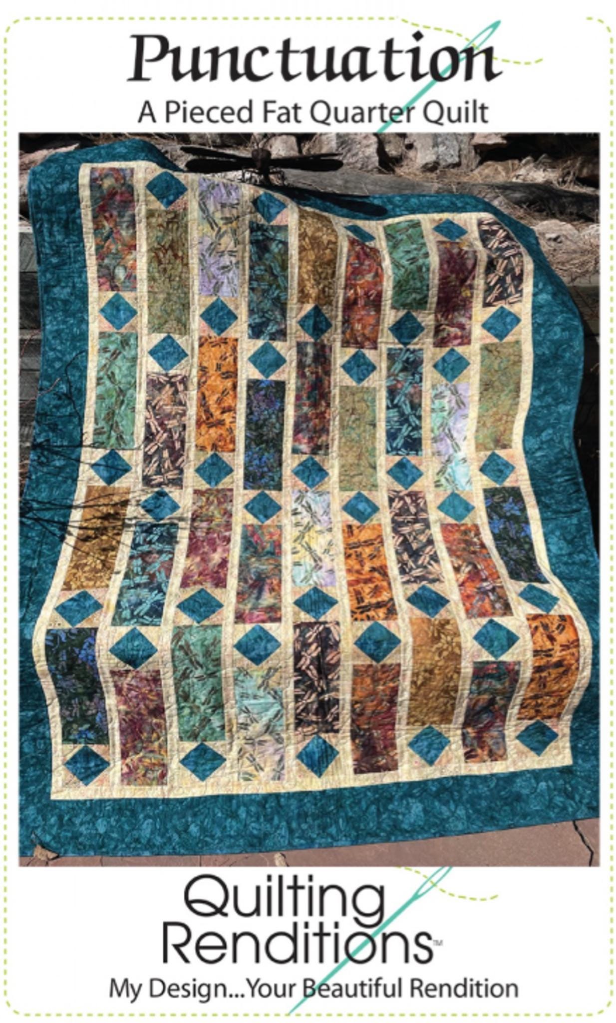 Punctuation Quilt Pattern by Kari Nichols - 4 sized included; fat quarter friendly