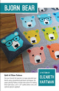 Bjorn Bear Quilt Pattern by Elizabeth Hartman - Pillow + three sizes included.