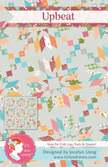 Upbeat Quilt Pattern designed by Jocelyn Ueng - Precut Friendly, Includes pattern for 4 sizes.