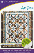 At Sea Quilt Pattern by Daniela Stout from Cozy Quilt Designs - 2 1/2" Strip Quilt, 5 sizes included