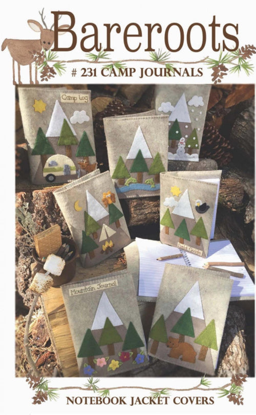 Bareroots Camp Journal Notebook Jacket Covers designed by Barri Sue Gaudet