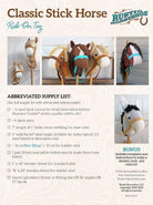 Classic Stick Horse Ride on Toy Pattern from Rustic Horseshoe