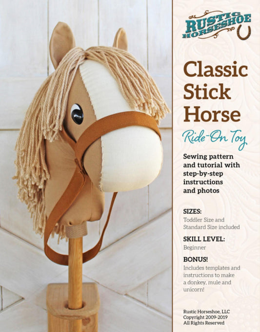Classic Stick Horse Ride on Toy Pattern from Rustic Horseshoe