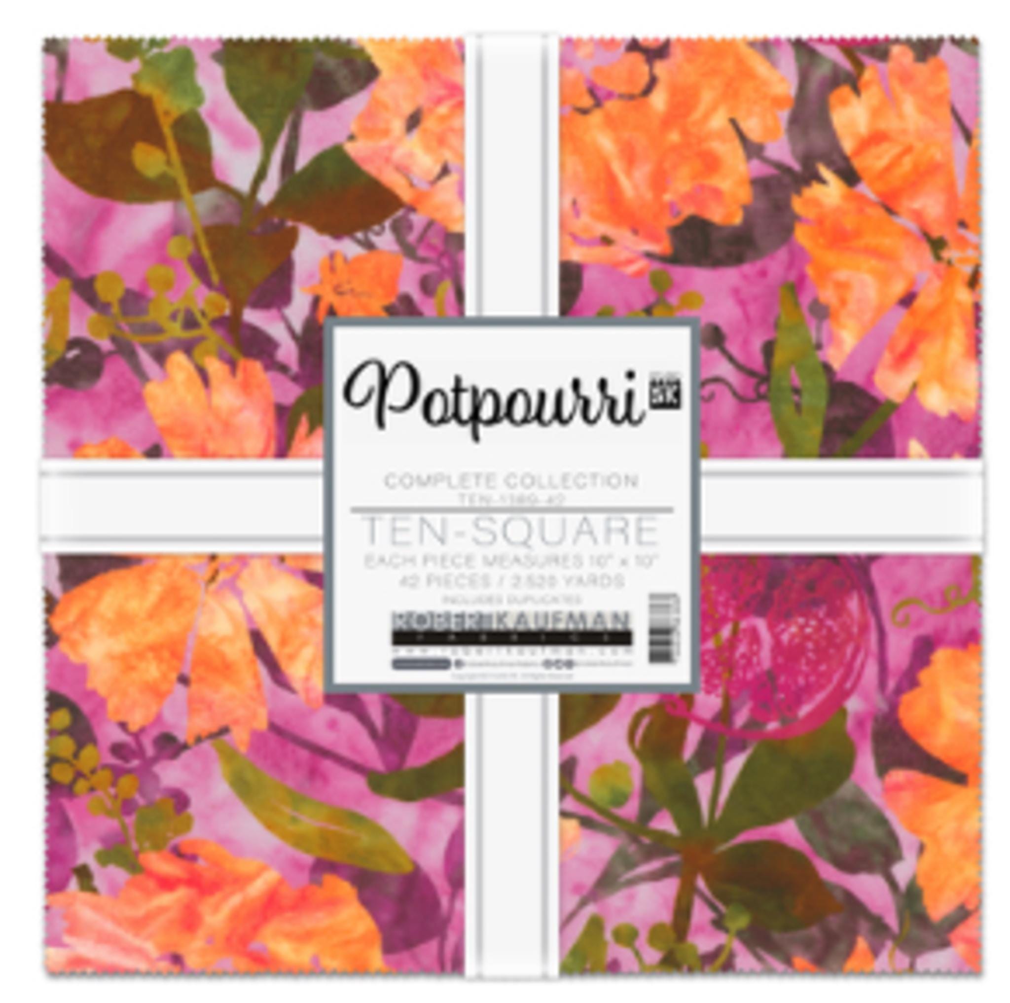 Potpourri by Studio RK - Ten Inch Squares (10" squares) Complete collection, includes duplicates 42pcs