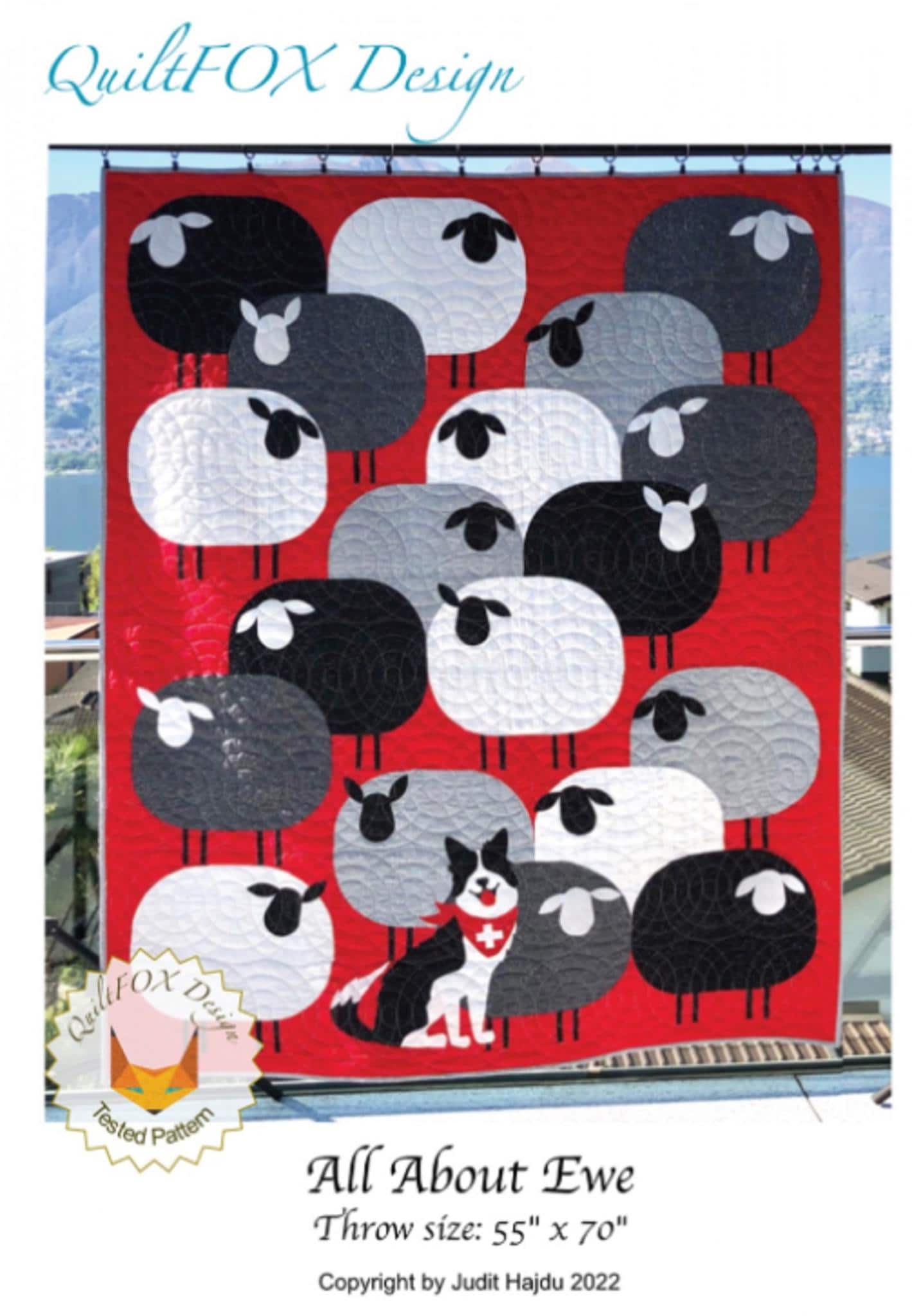 Sheep Quilt Pattern: All About Ewe Design (55" x 70")