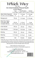 Which Way by Kari Nichols from Quilting Renditions - instructions for 3 sized included.