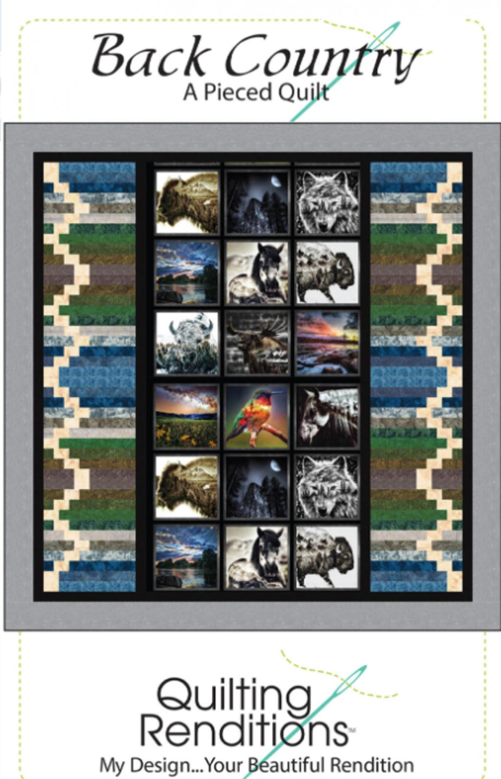 Back Country Quilt Pattern - Intermediate Pieced Quilt Finished size 73.5" x 97.5"