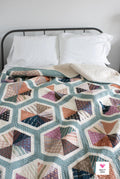 Triangle Hexies Quilt Pattern: Modern Hexagon Design