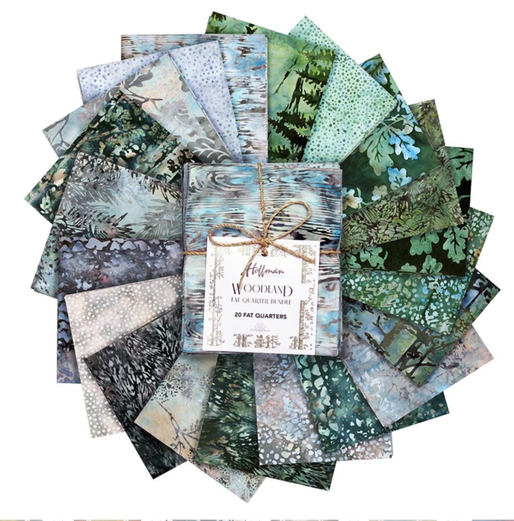 Woodland Batiks Fat Quarter Collection (Emerald) from McKenna Ryan Collection - 20 pieces/bundle