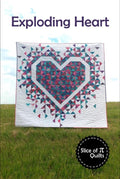 Exploding Heart Quilt Pattern by Laura Piland - 72" x 72"