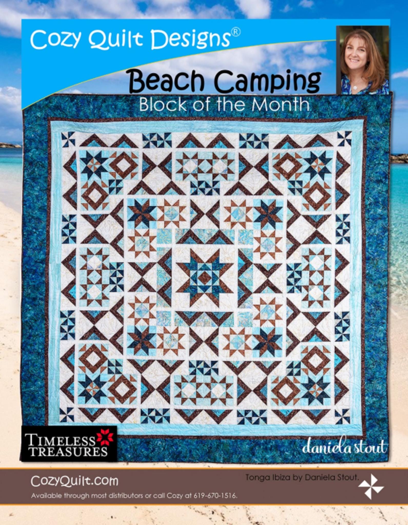 Beach Camping Quilt Pattern from Cozy Quilt Designs - Includes two sizes.