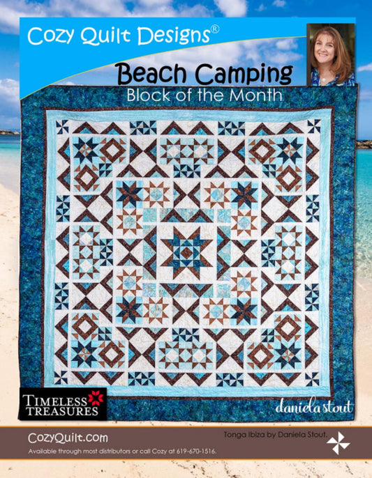 Beach Camping Quilt Pattern from Cozy Quilt Designs - Includes two sizes.
