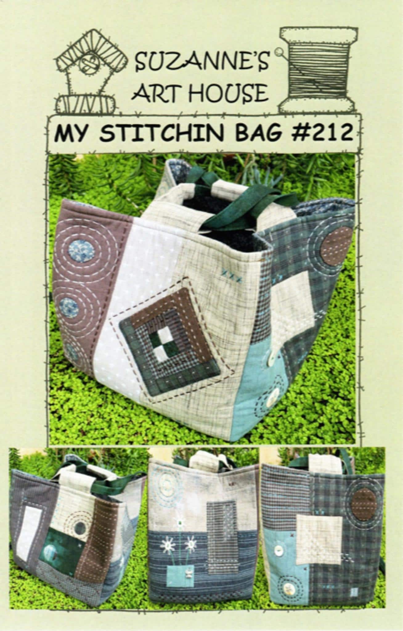 My Stitchin Bag - Rice Bag Sewing Pattern: Applique Stitchin Bag #212 by Suzanne Wenzlick