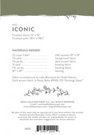 Iconic Quilt Pattern by Lella Boutique - approx 78.5" x 78.5" finished size