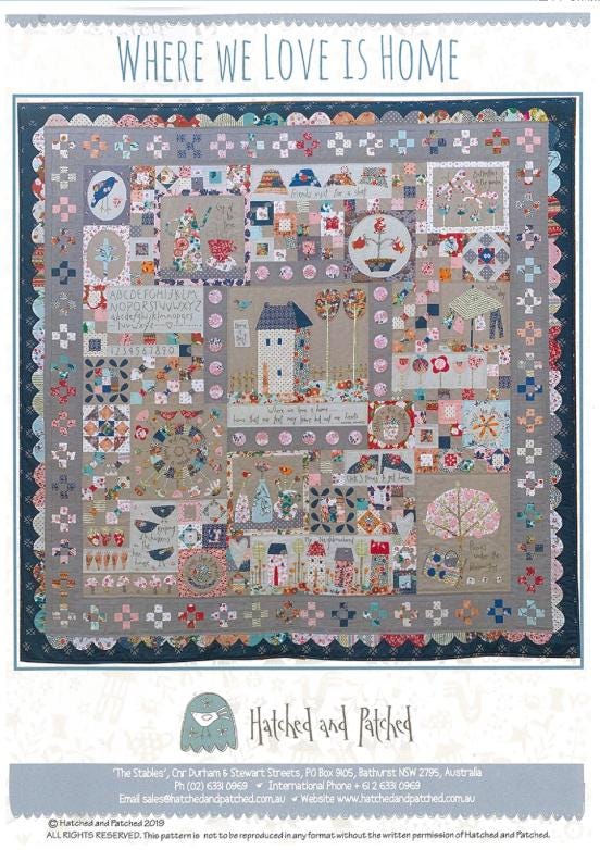 Where We Love is Home Quilt Pattern BOM - 70" x 70"