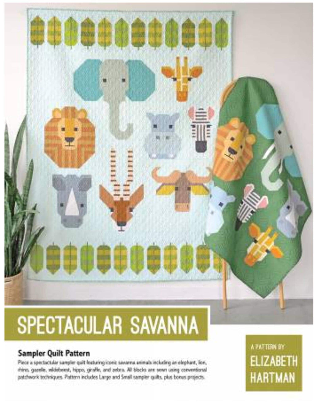 Spectacular Savanna Quilt Pattern by Elizabeth Hartman (64" x 84")