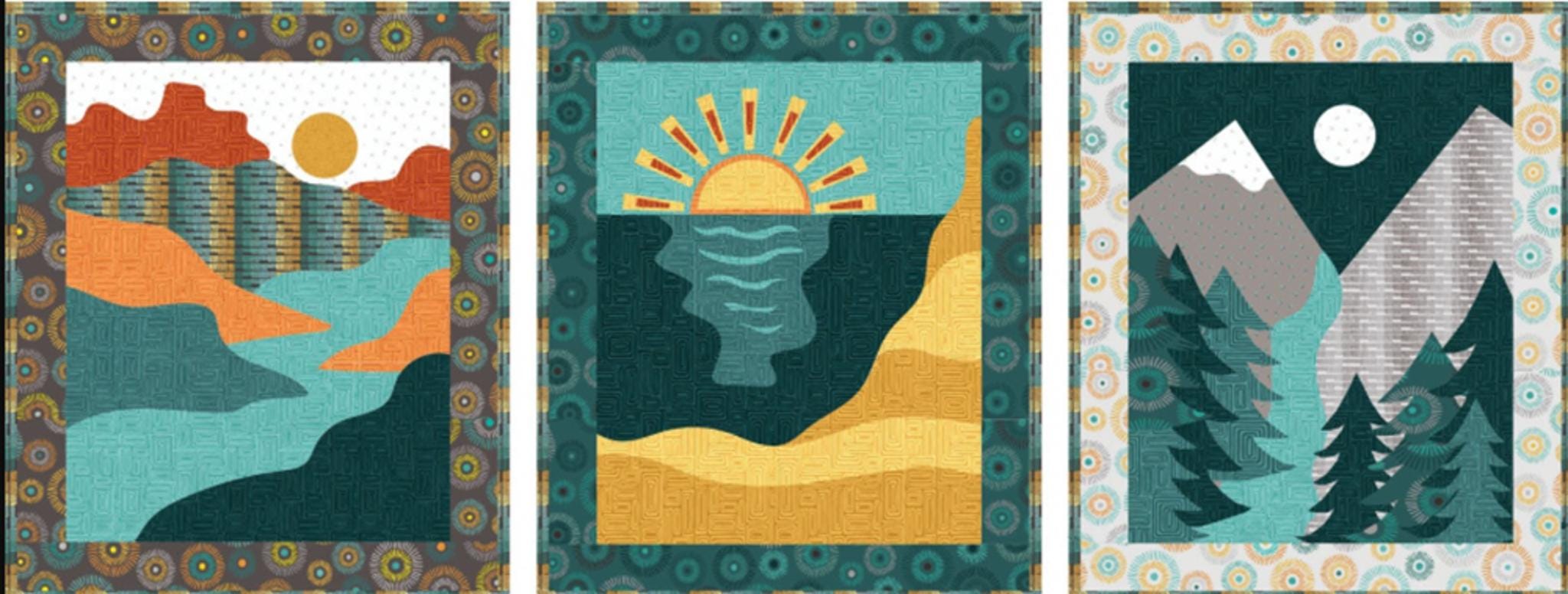 Postcard Views - Find Your Way Quilt KIT by Lisa Swenson Ruble for Benartex