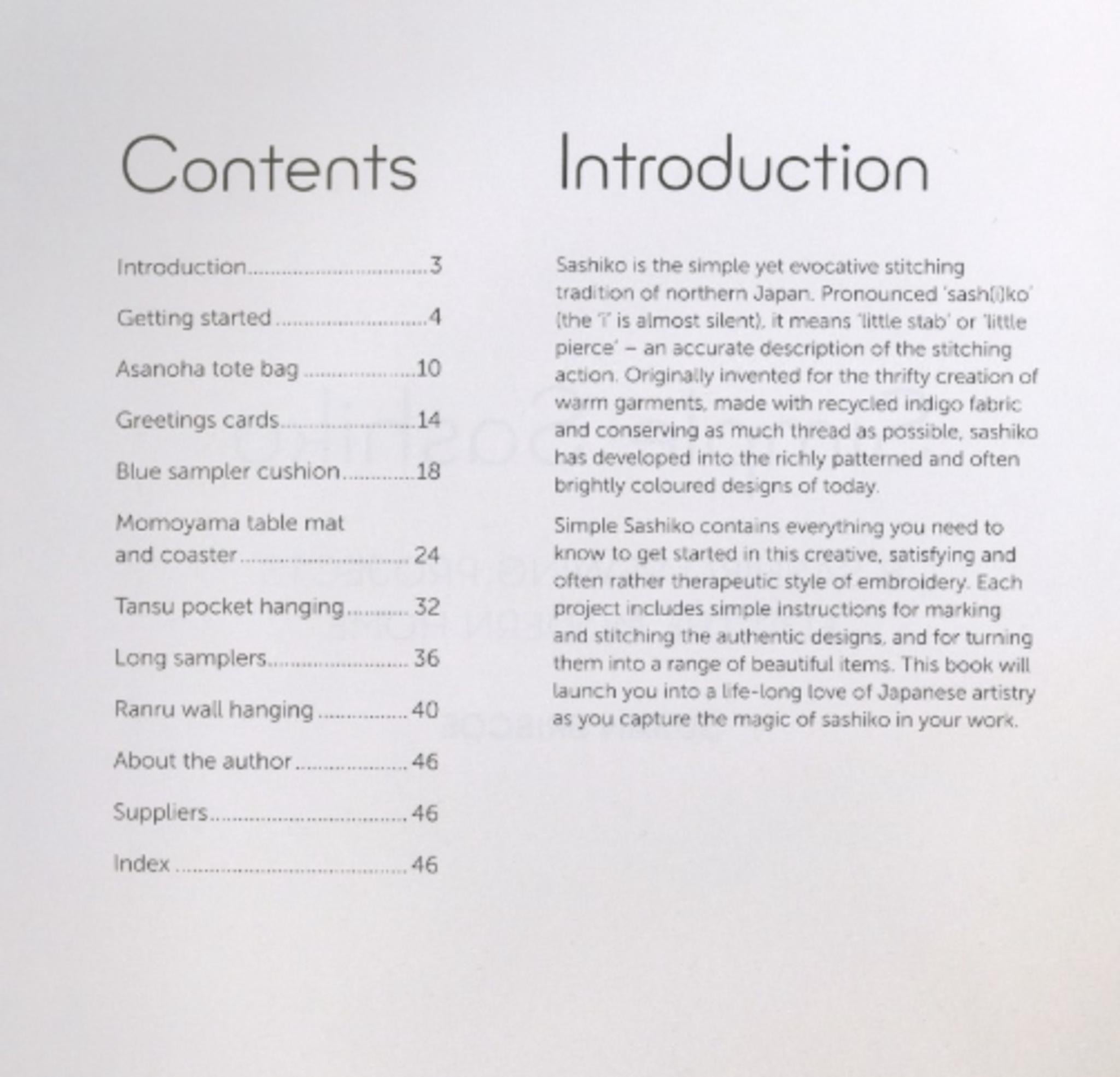 Simple Sashiko book by Susan Briscoe - 8 Sashiko Sewing Projects for the Modern Home