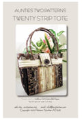 Twenty Strip Tote Pattern by Aunties Two Patterns - 12" x 12" x 4"