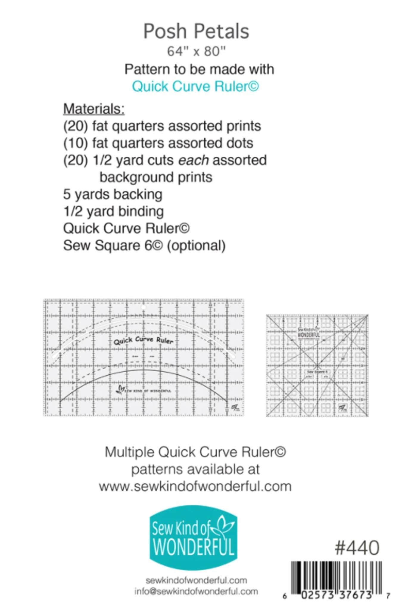 POSH Petals Quilt Pattern from Sew Kind of WONDERFUL - 64" X 80"