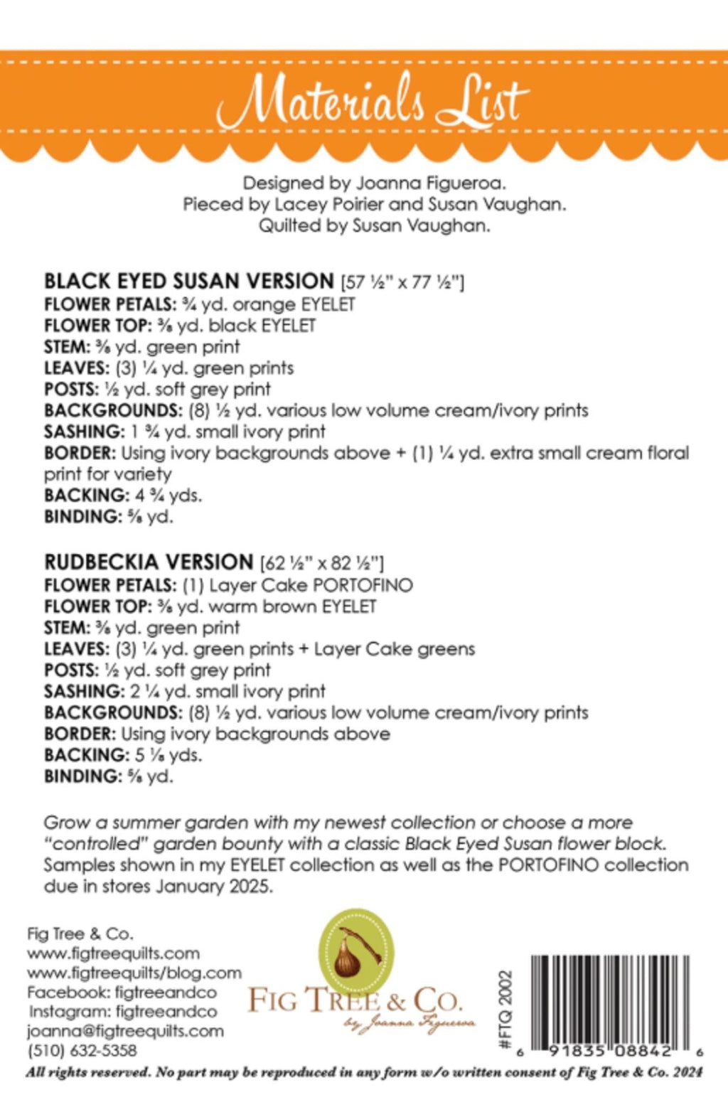 Black Eyed Susan Quilt Pattern