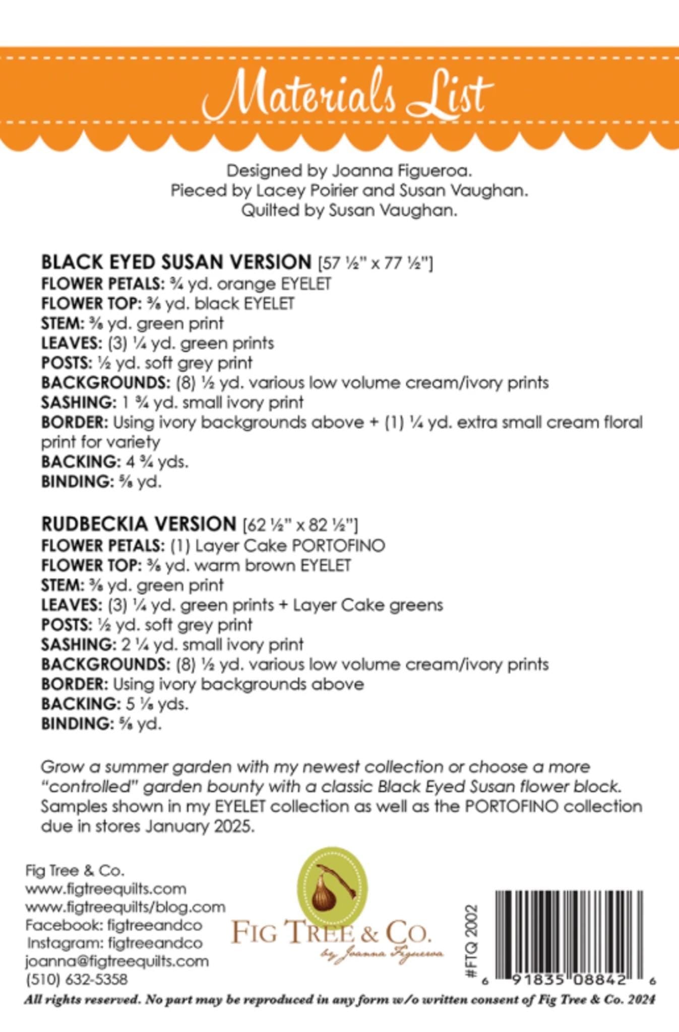 Black Eyed Susan Quilt Pattern