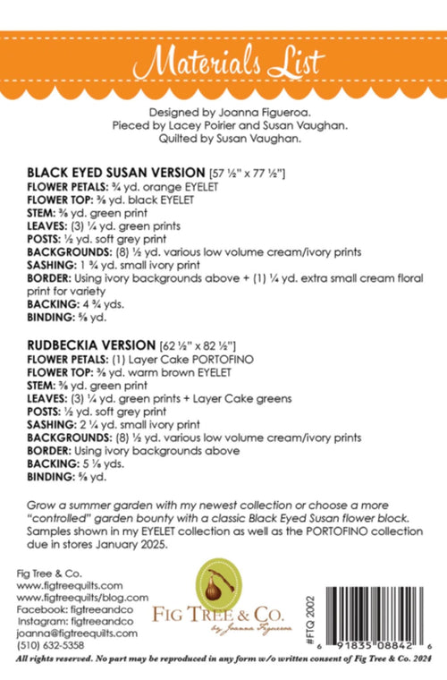 Black Eyed Susan Quilt Pattern