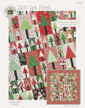 Candy Cane Forest Quilt Pattern designed by Susan Marth. Finished size 69.5" x 72.5"