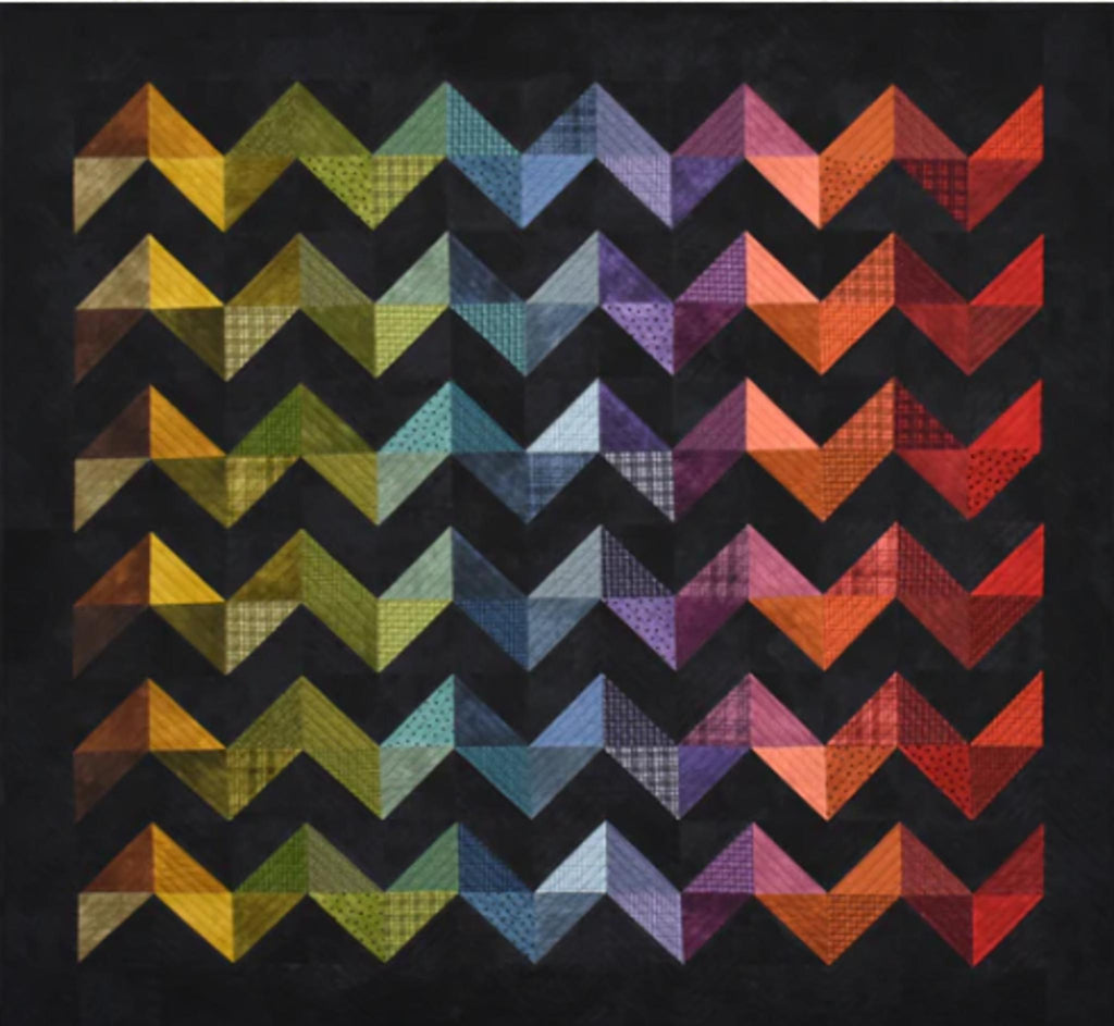 Rickrack Quilt Pattern by Bonnie Sullivan for All Through the Night - Precut Friendly 56" x 60" finished size