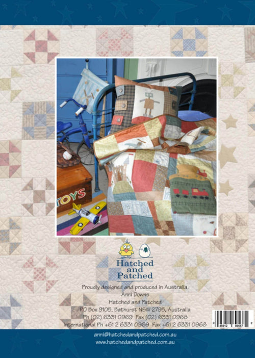 A Boys Story Quilt Projects by Anni Downs - for Hatched and Patched, includes several projects