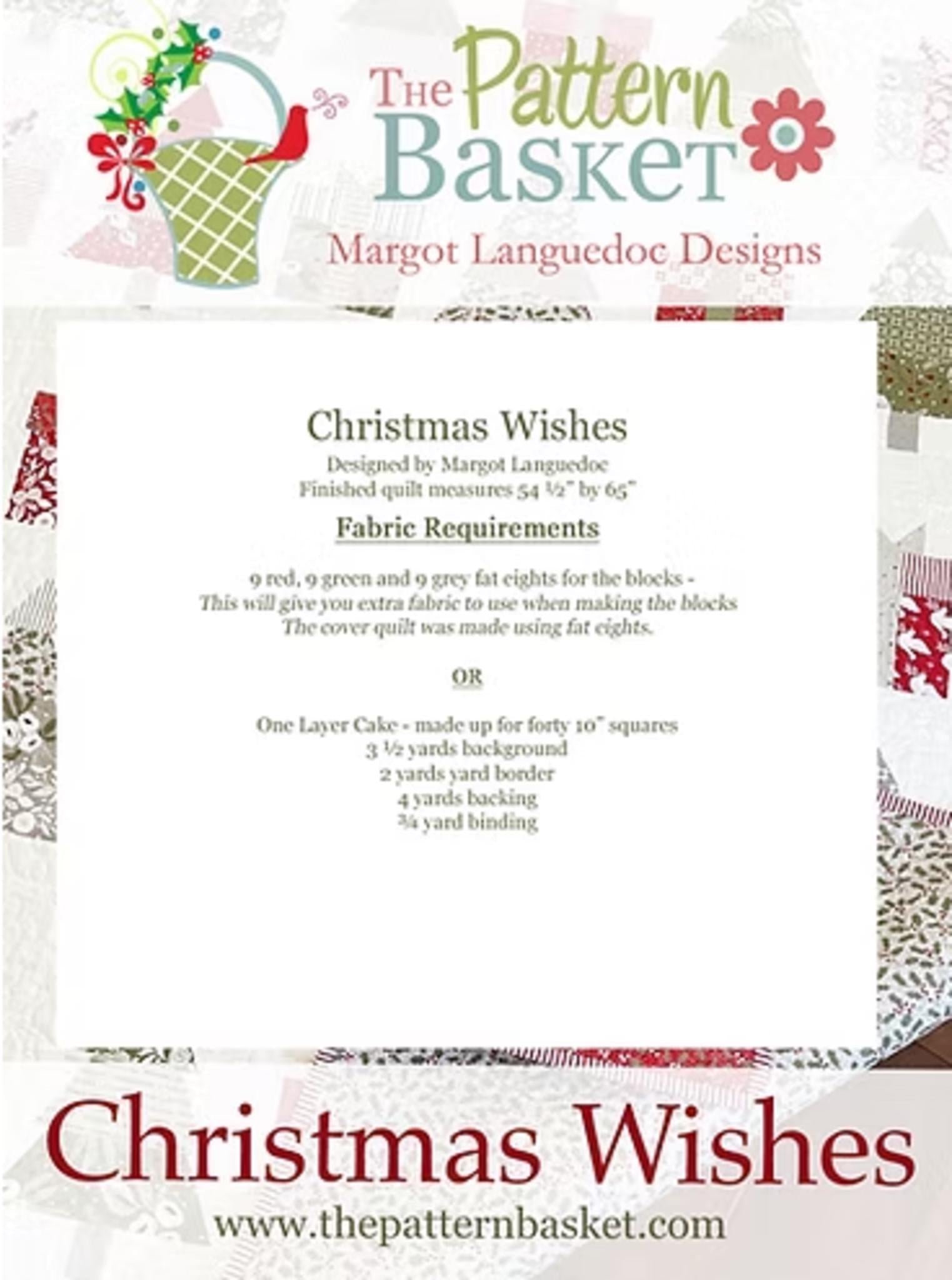 Christmas Wishes Quilt Pattern by Margot Languedoc from Pattern Basket - 54.5 x 65